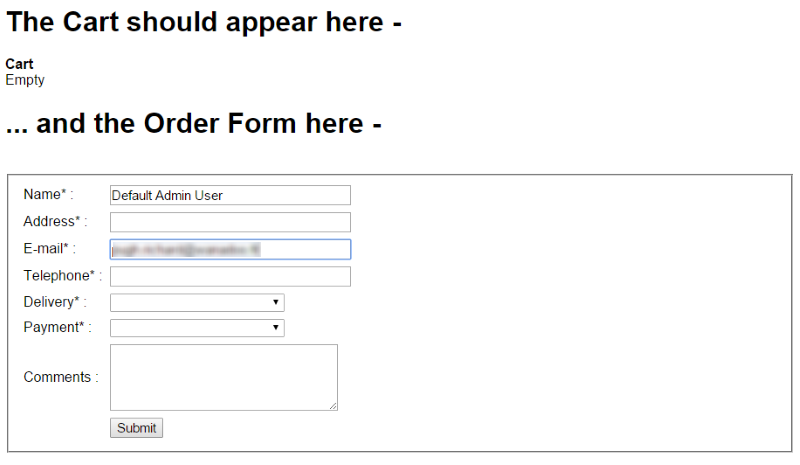 Display order page