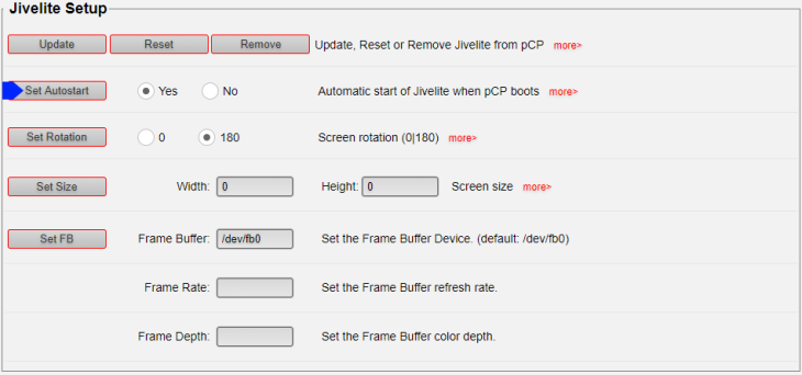 Jivelite Autostart and Reset